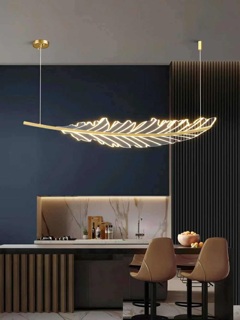Modern Leaf Shaped Chandelier - Lumpaz
