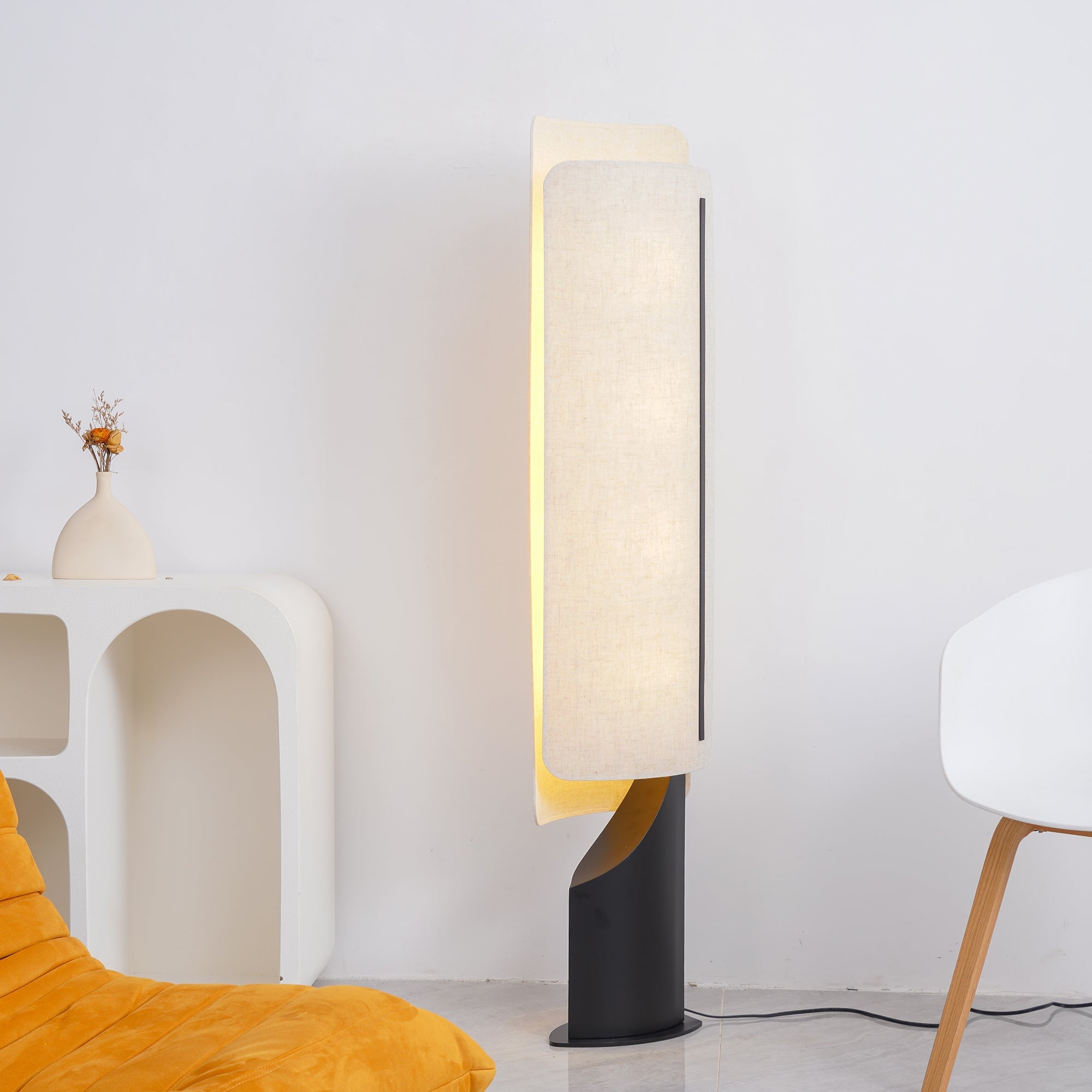 Barrier Linen Floor Lamp - Lumpaz