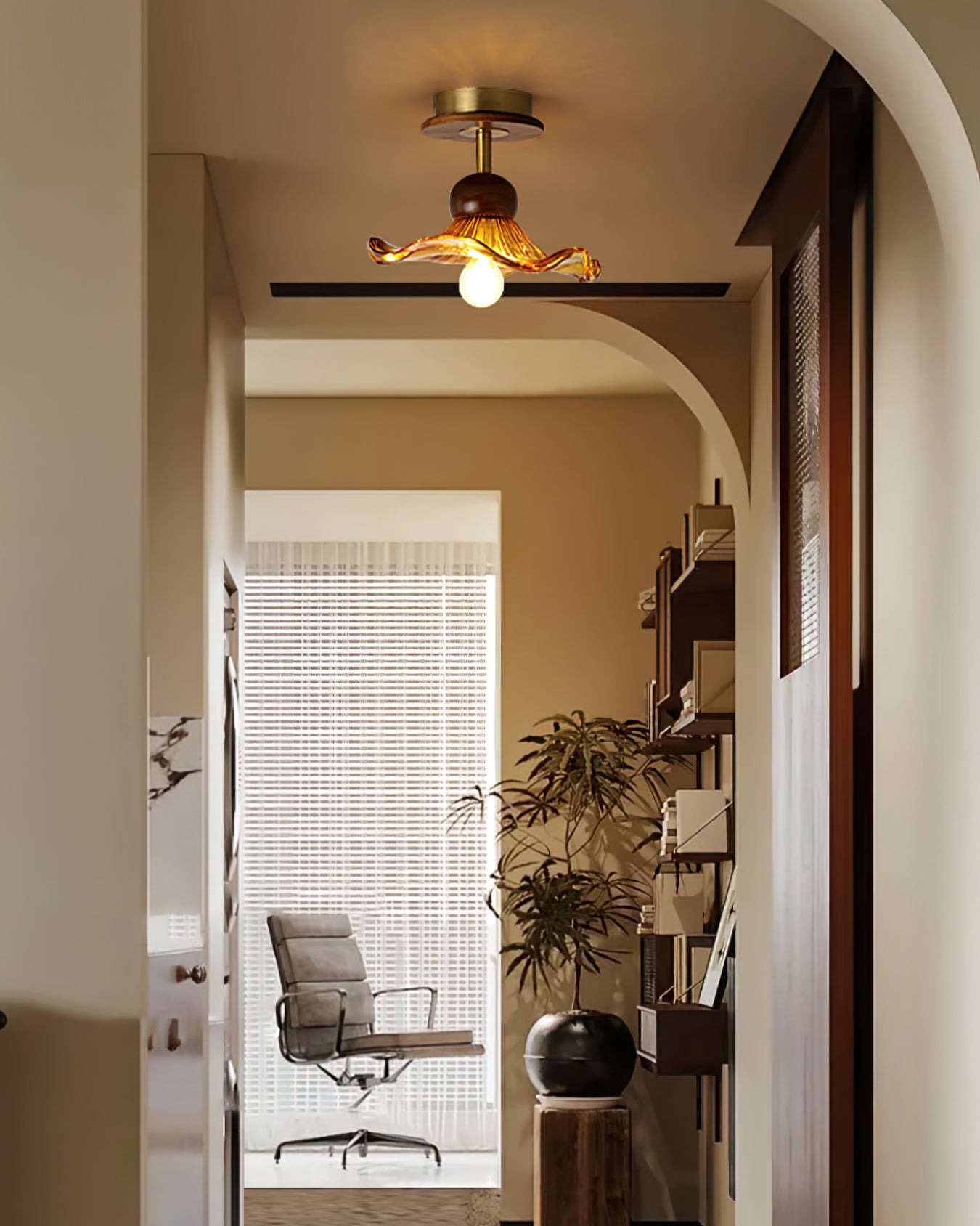 Kapok Wood Ceiling Light - Lumpaz