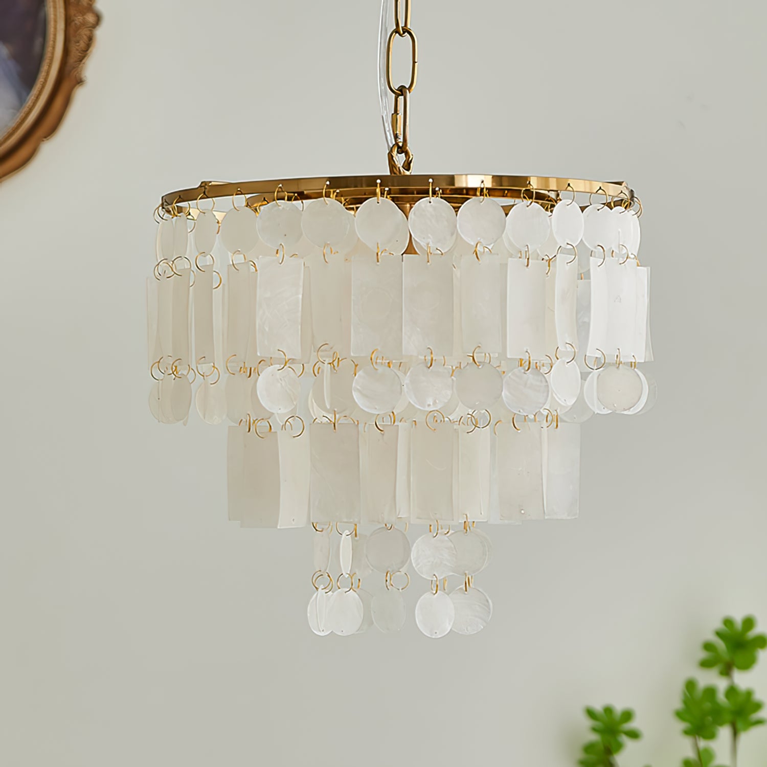 Capiz Shell Chandelier - Lumpaz