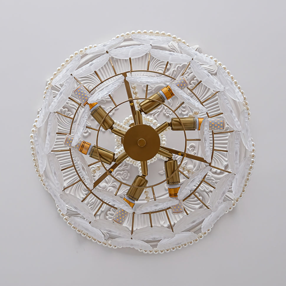 Feather Glass Chandelier - Lumpaz