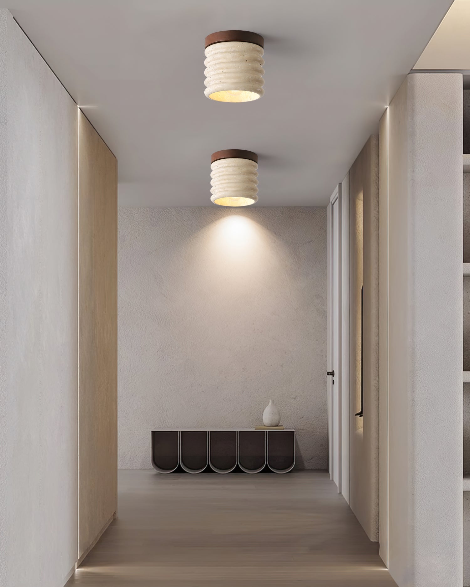 Vaarnii Travertine Ceiling Lamp - Lumpaz