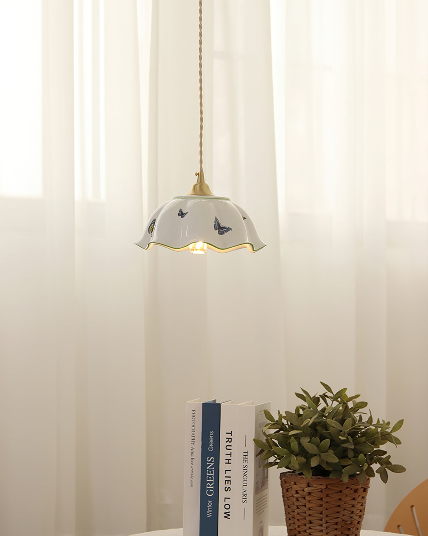 Butterfly Ceramic Pendant Lamp - Lumpaz