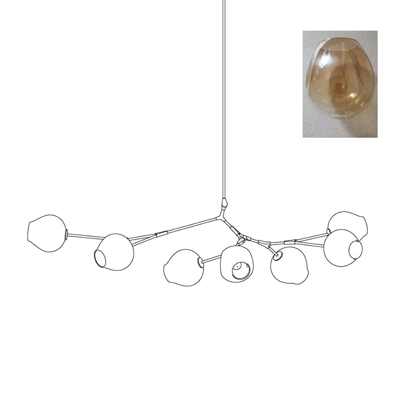 Perry Globe Horizontal Chandelier - Lumpaz