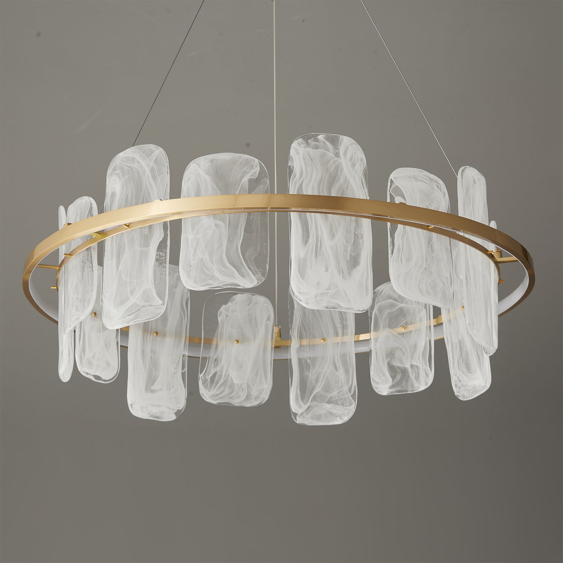 Mille Round Glass Chandelier - Lumpaz