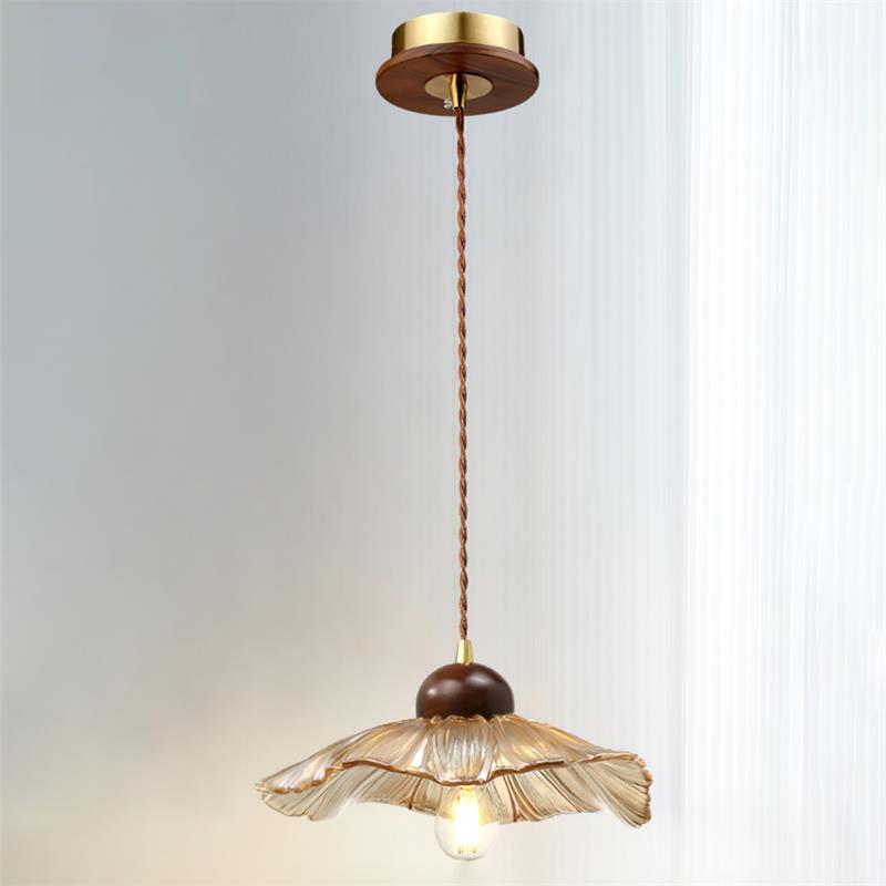 Scalloped Floral Pendant Lamp - Lumpaz