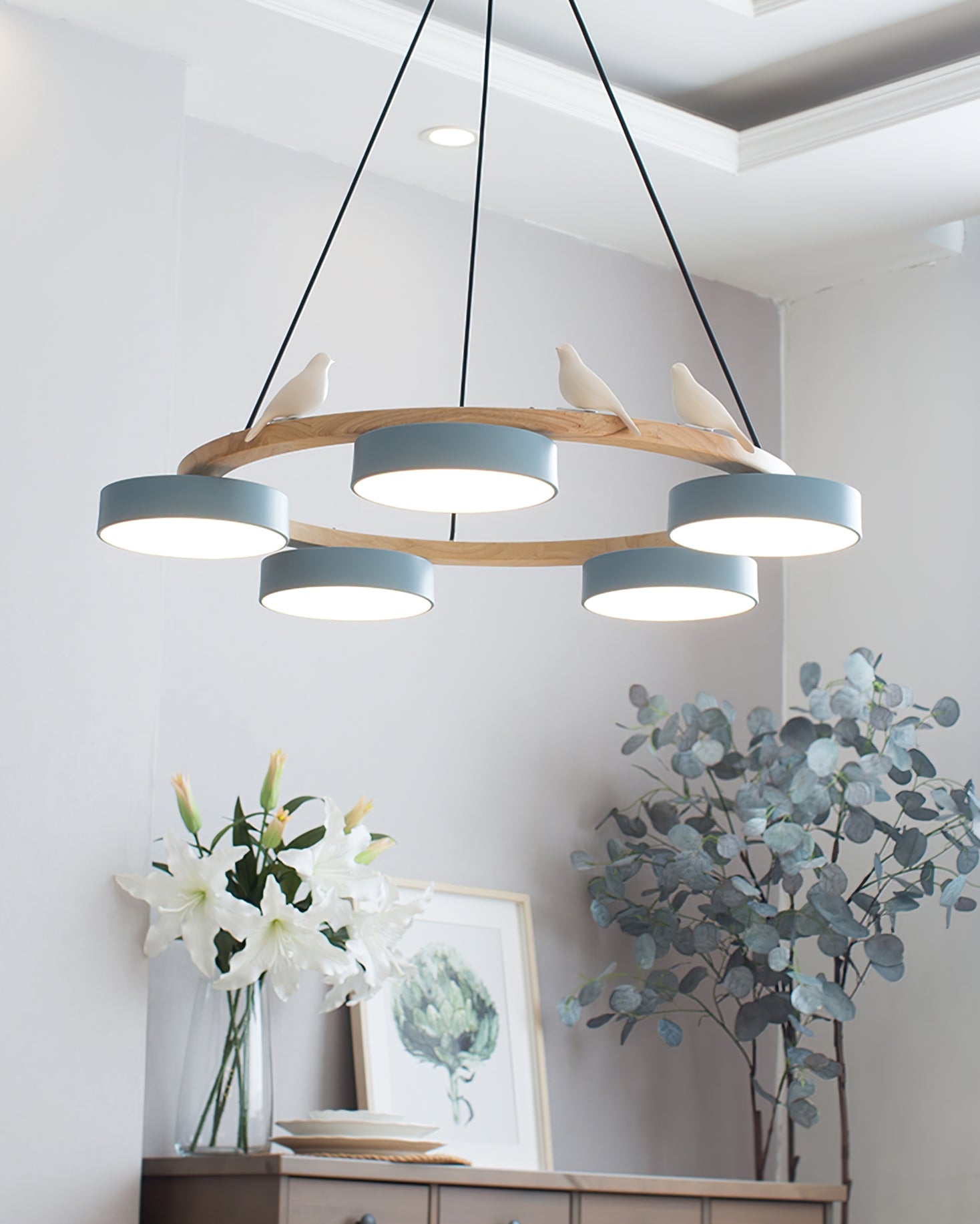 Sienna Bird Round Chandelier - Lumpaz
