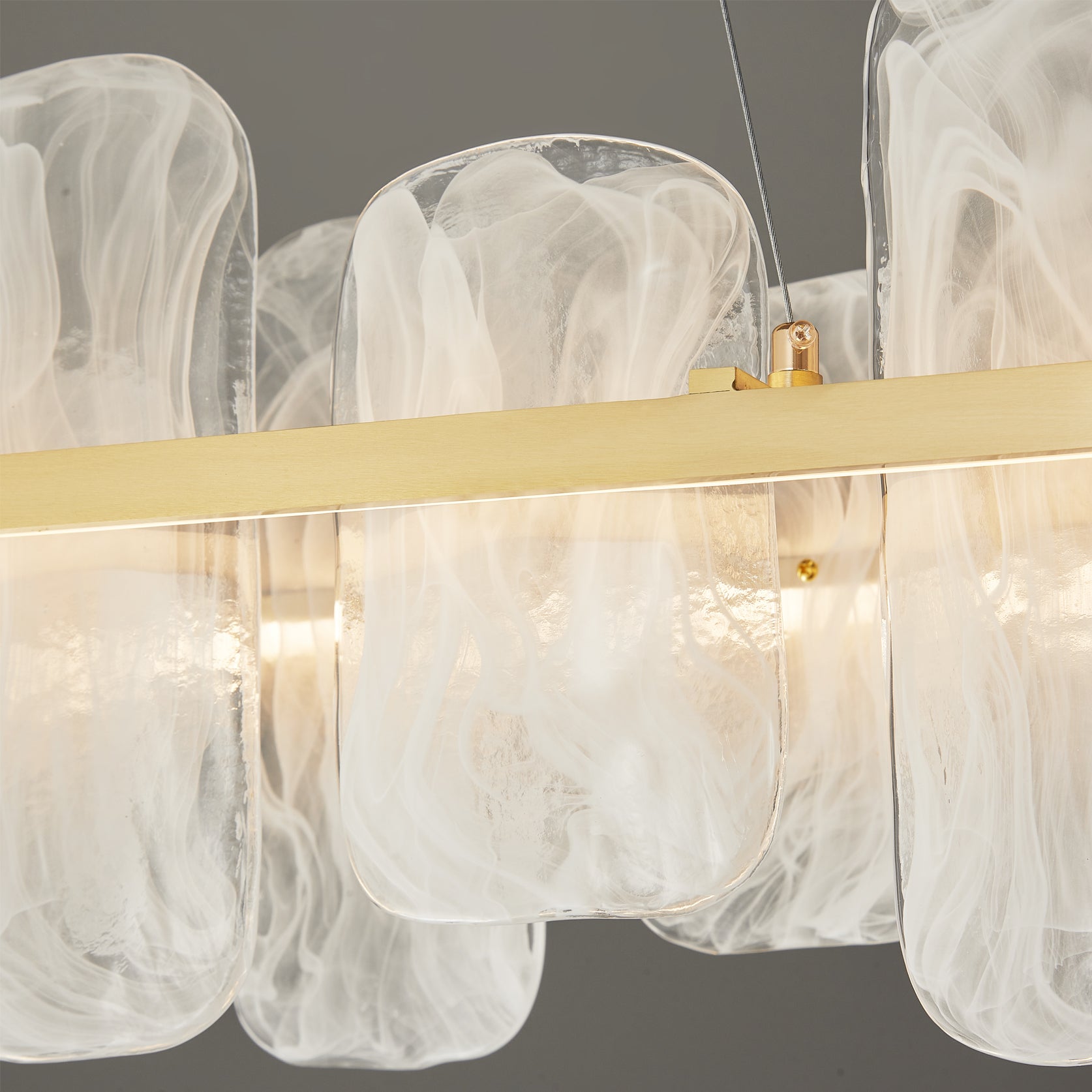 Mille Long Glass Chandelier - Lumpaz