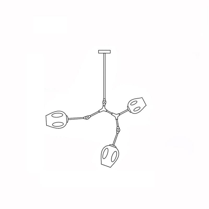 Perry Globe Vertical Chandelier - Lumpaz