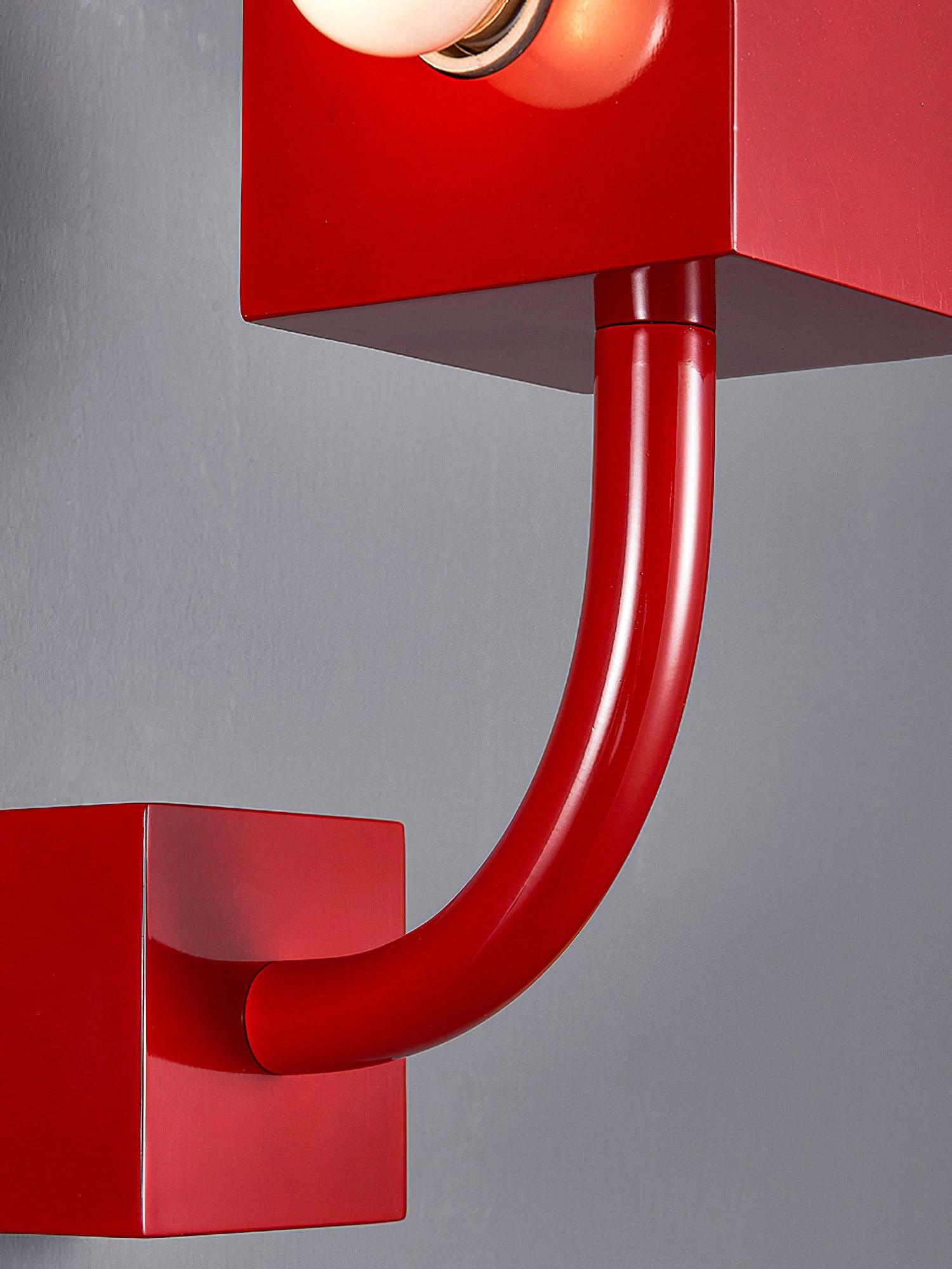 Red Cube Wall Lamp - Lumpaz