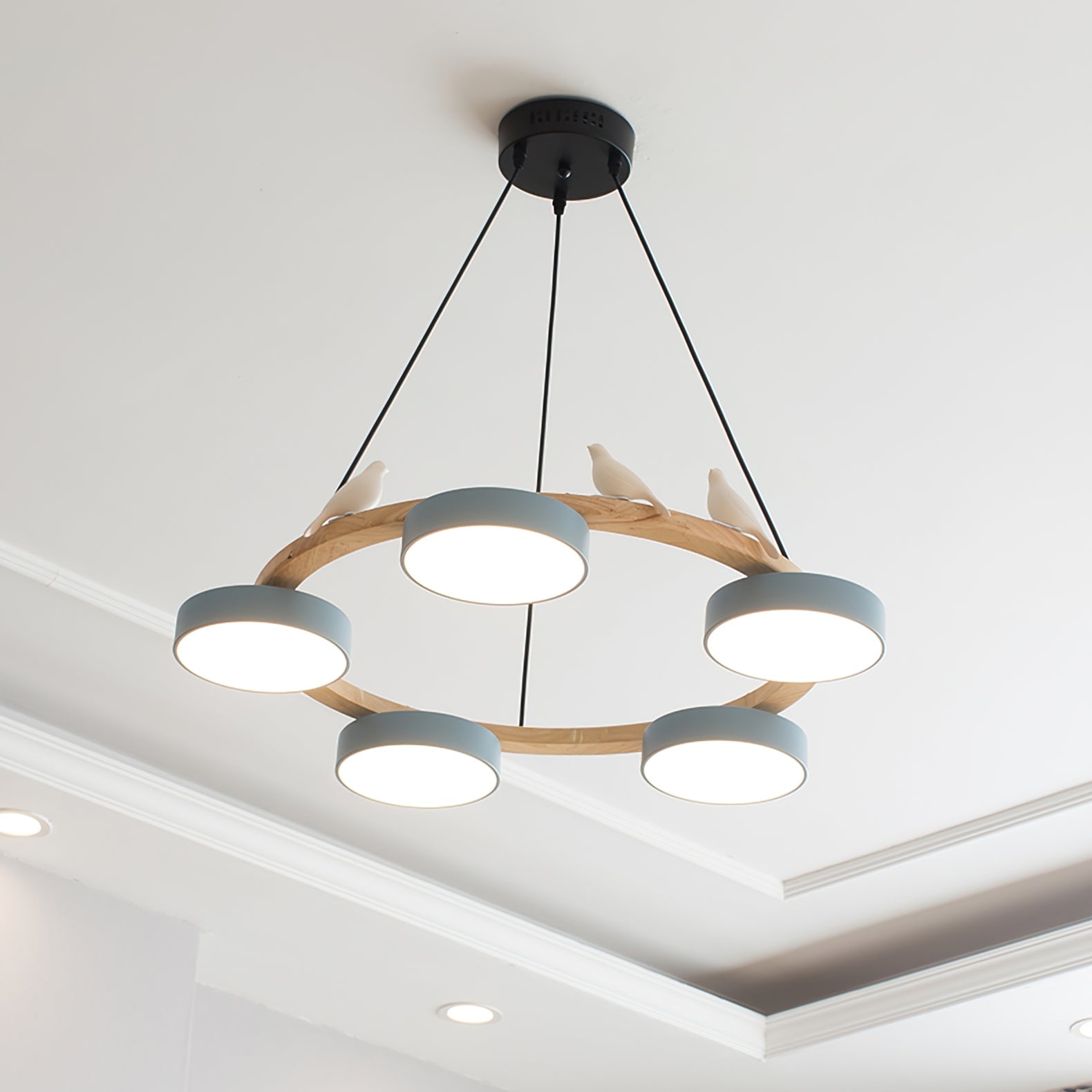 Sienna Bird Round Chandelier - Lumpaz