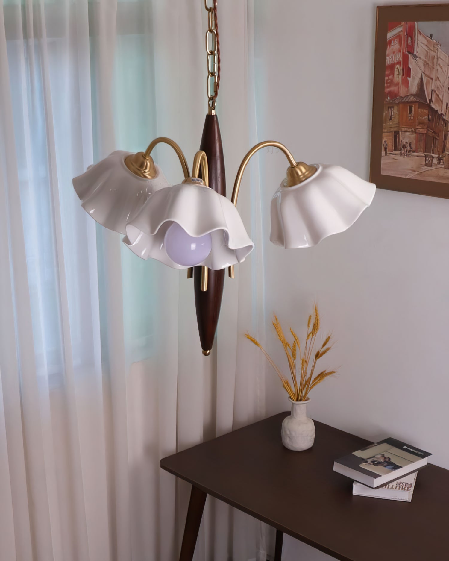 Olina Flower Ceramics Chandelier - Lumpaz