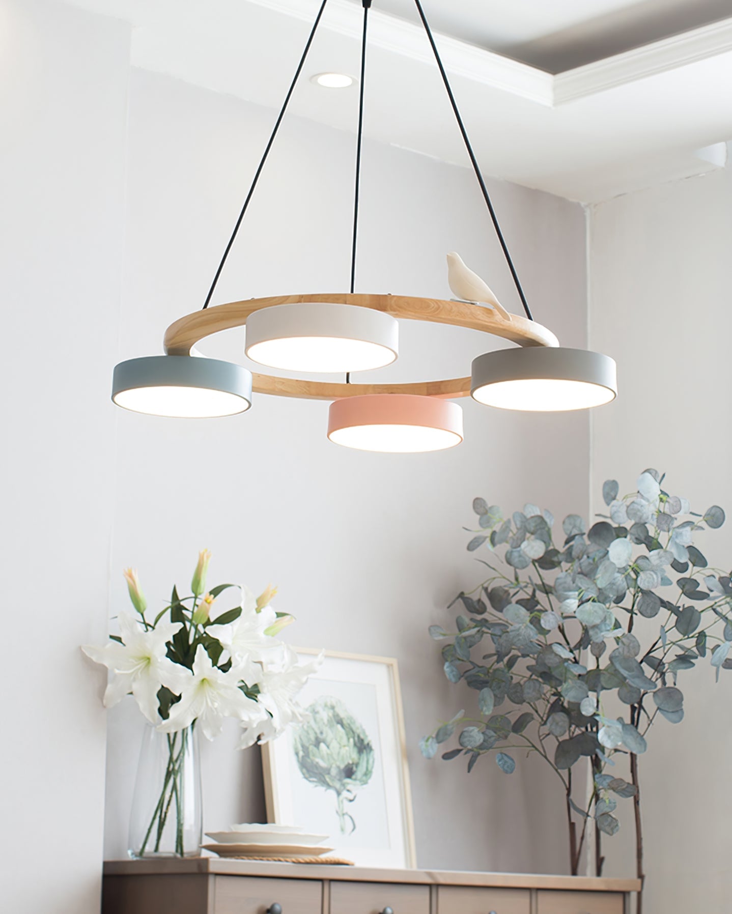 Sienna Bird Round Chandelier - Lumpaz
