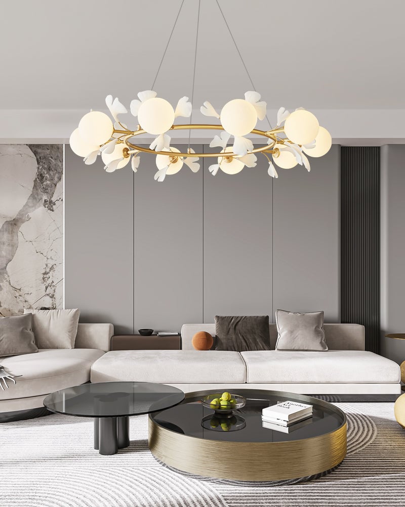 Allanie Gingko Round Chandelier - Lumpaz