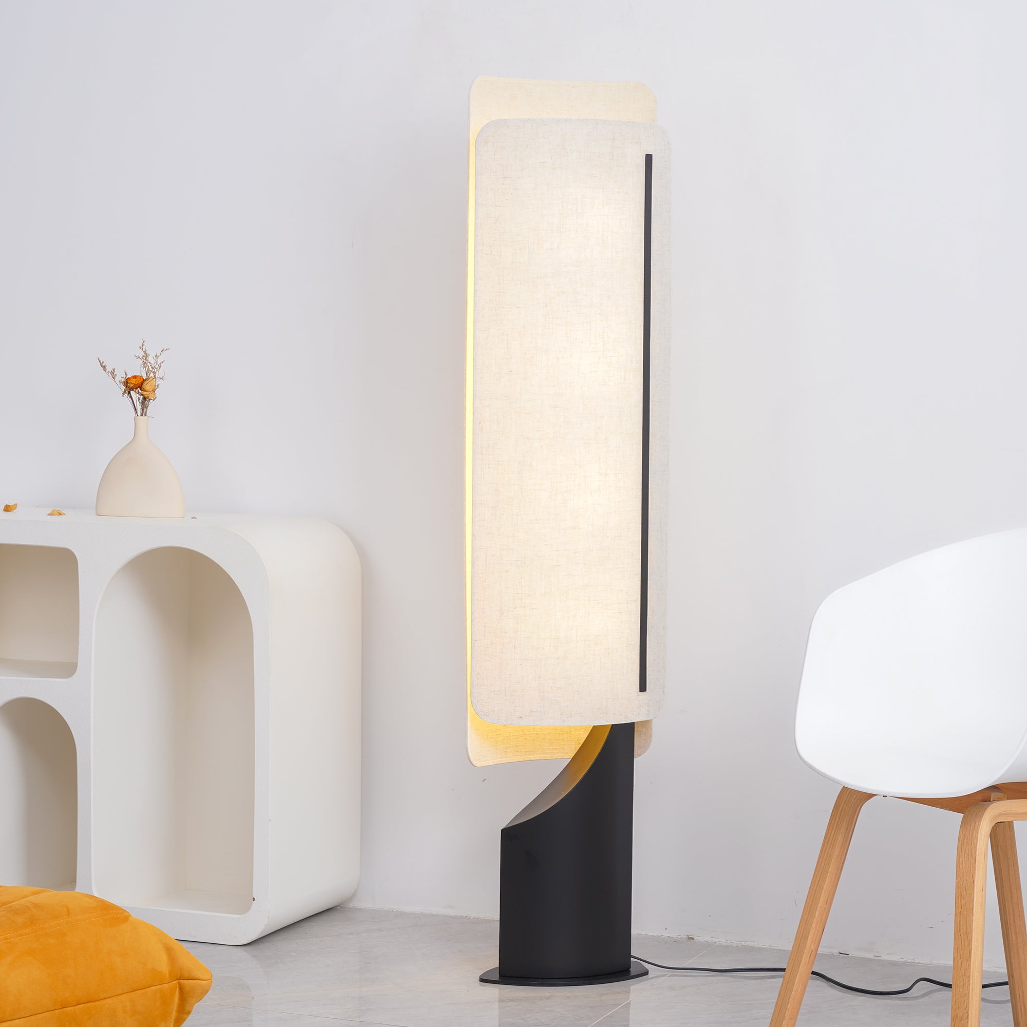 Barrier Linen Floor Lamp - Lumpaz