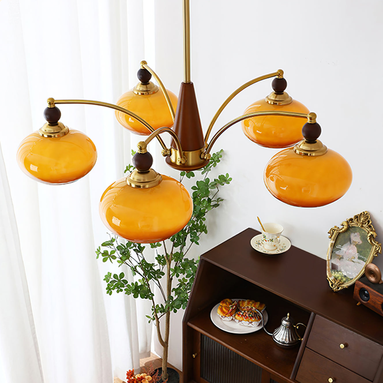 Tillary Wood Chandelier - Lumpaz