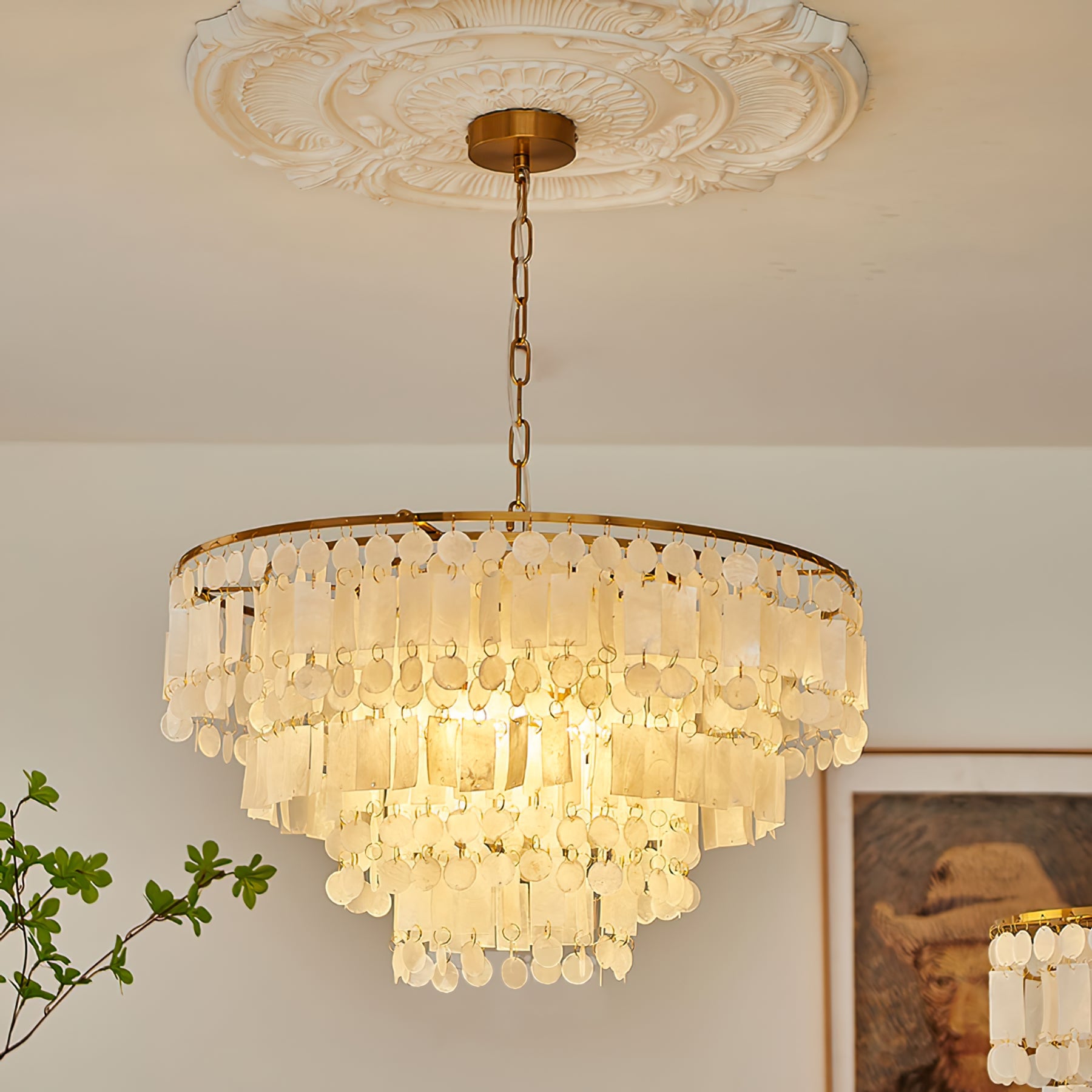 Capiz Shell Chandelier - Lumpaz