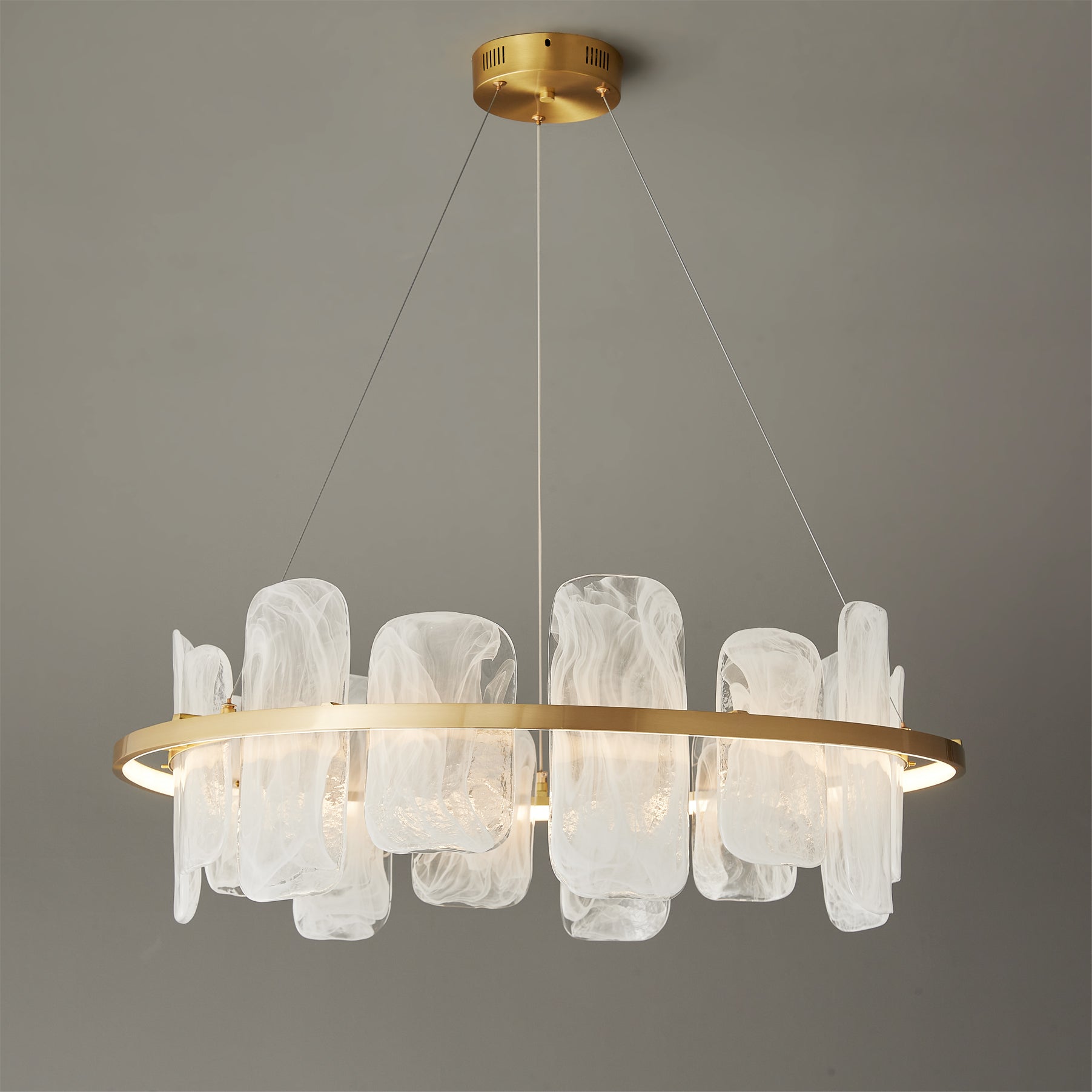 Mille Round Glass Chandelier - Lumpaz