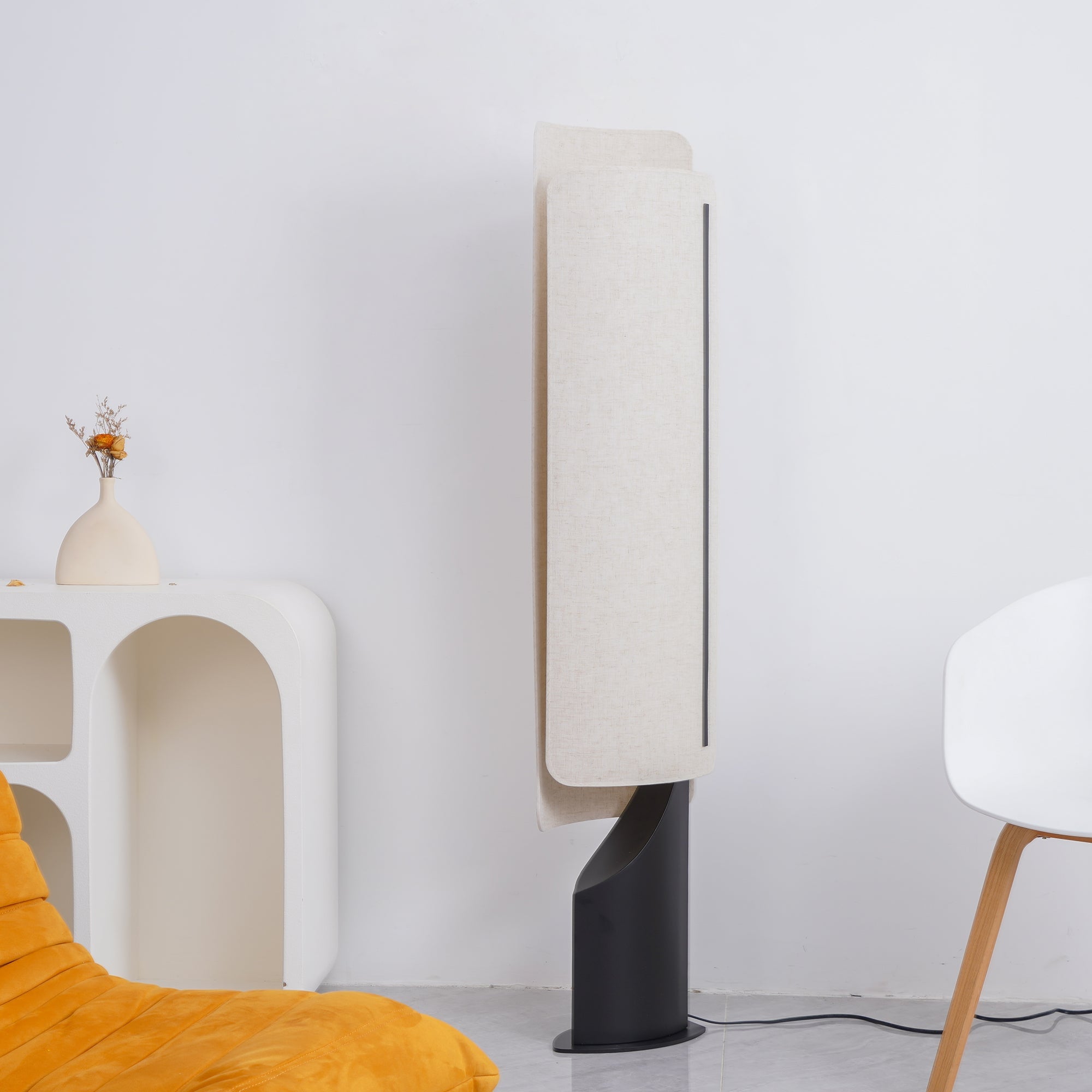 Barrier Linen Floor Lamp - Lumpaz
