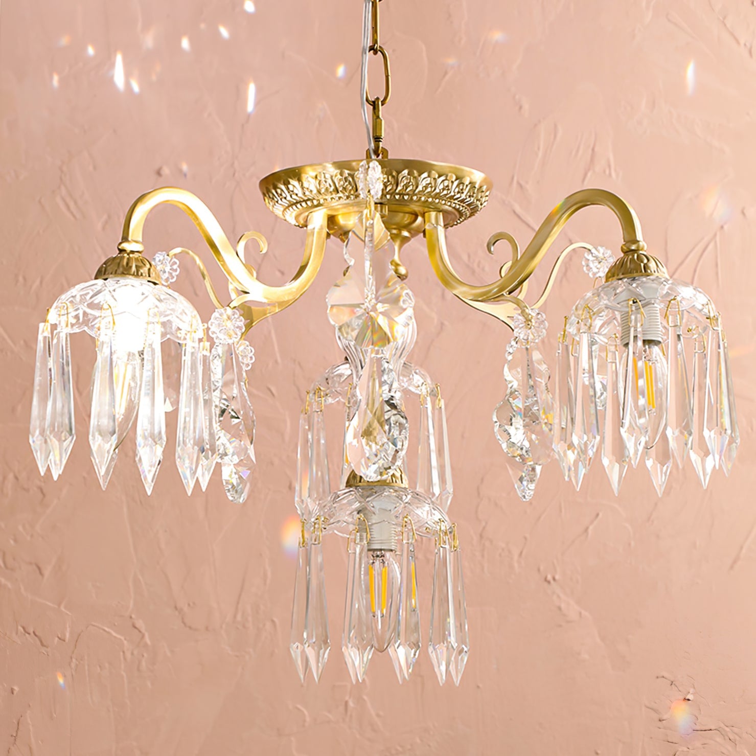 Astrid Droplet Glass Chandelier - Lumpaz