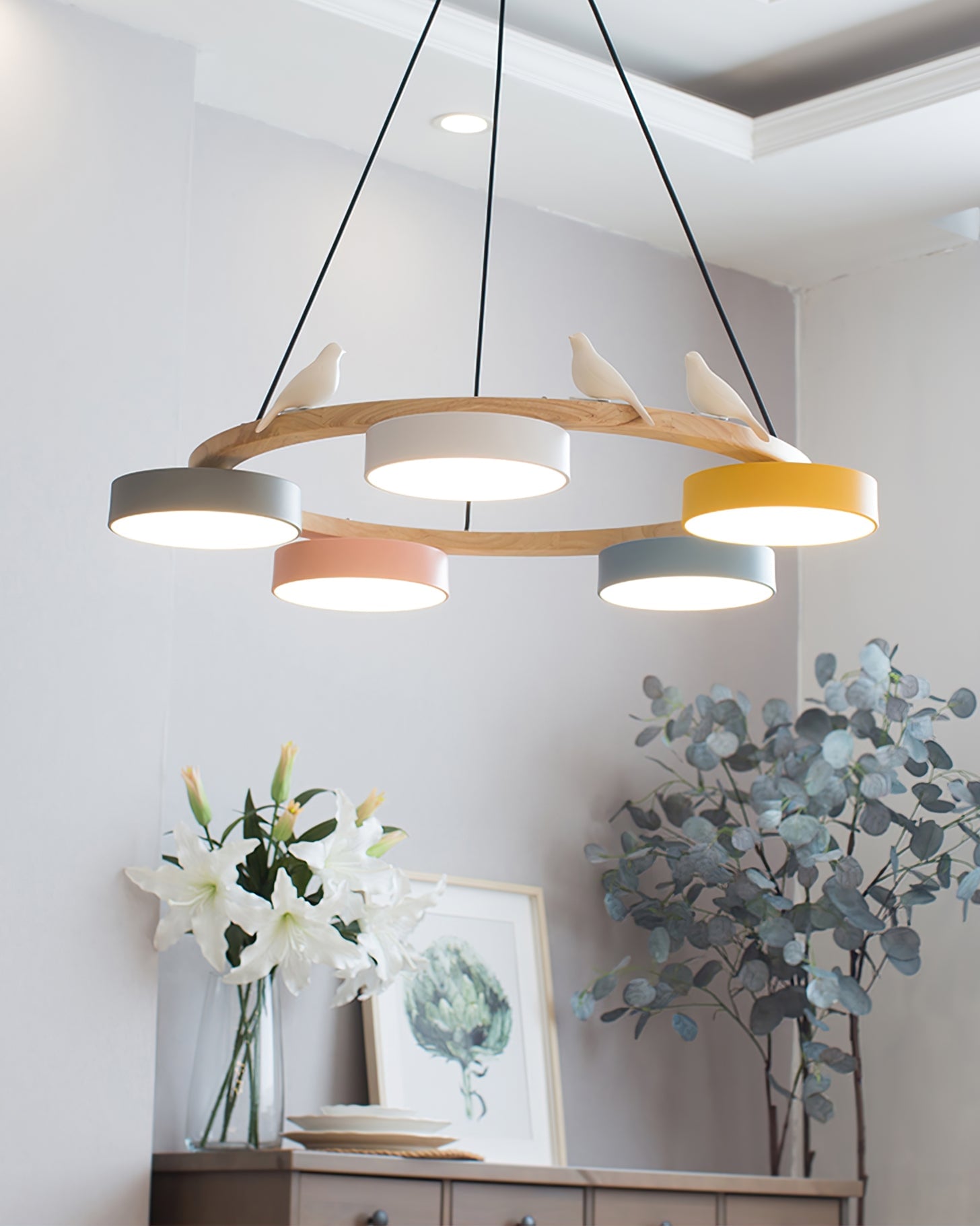 Sienna Bird Round Chandelier - Lumpaz