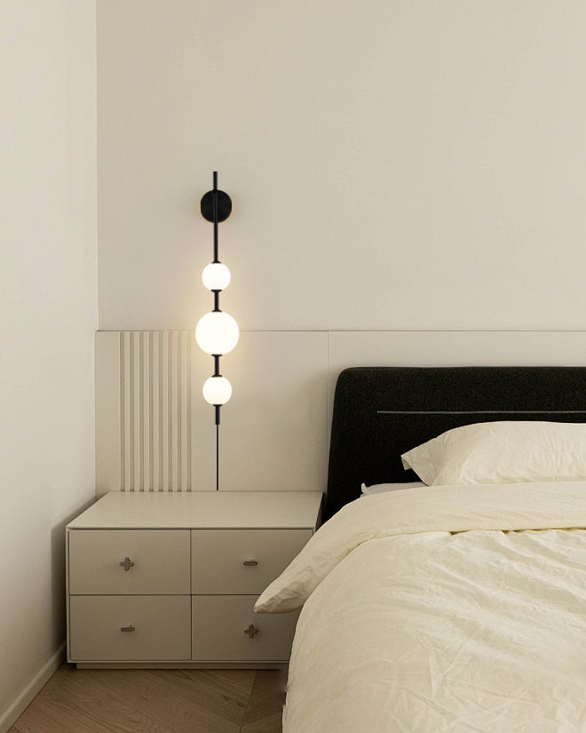 Vertical Globe Plug In Wall Lamp - Lumpaz