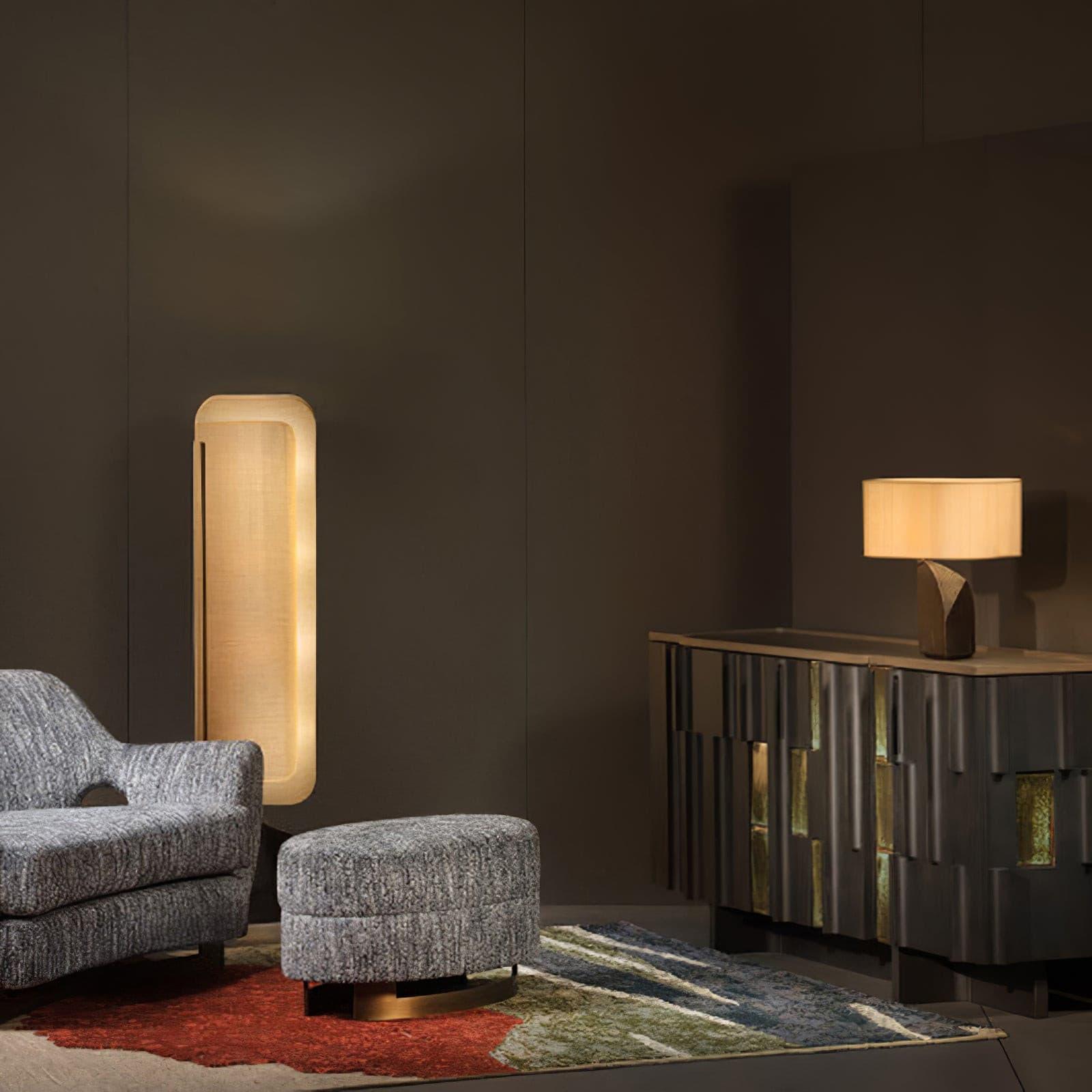 Barrier Linen Floor Lamp - Lumpaz