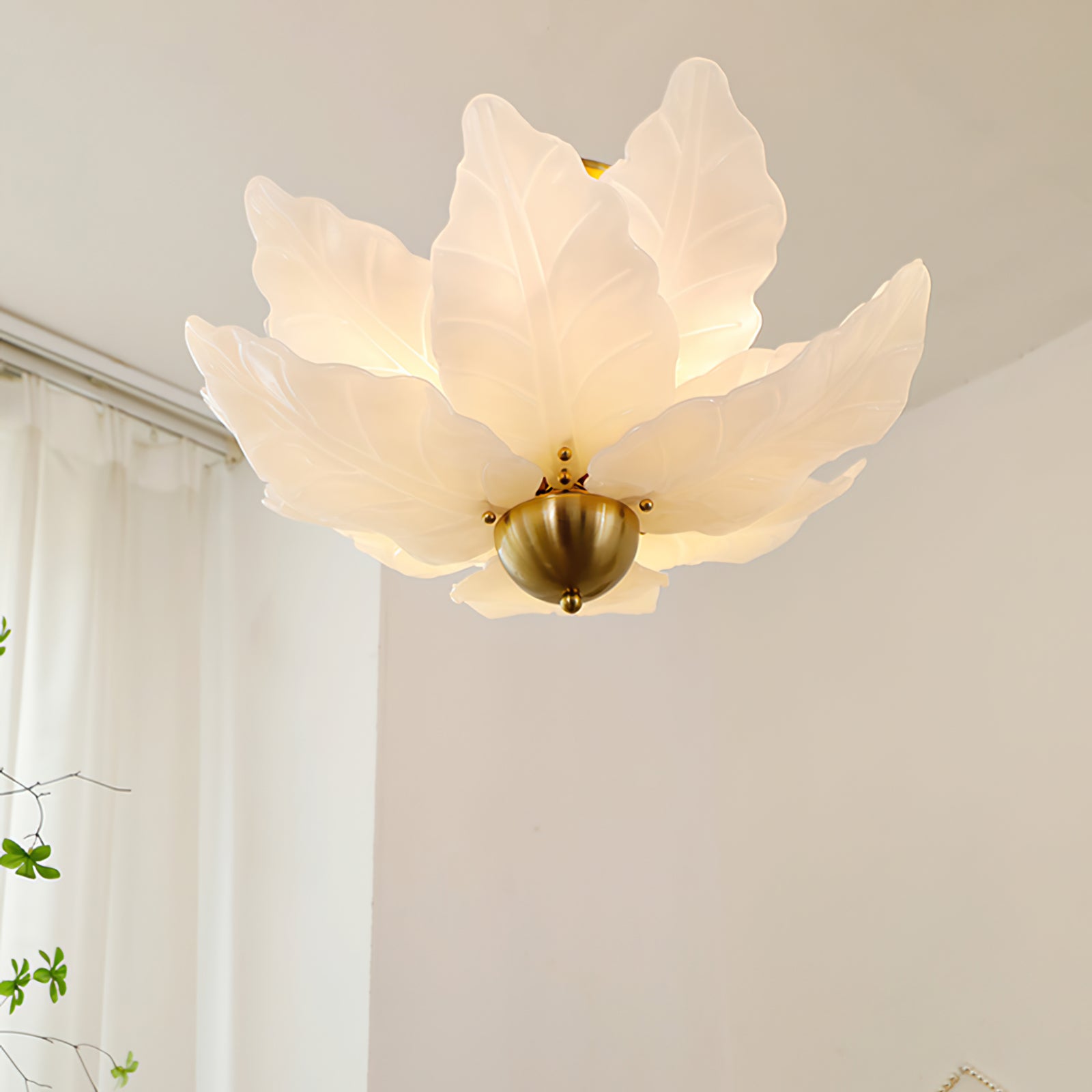 Leaf Glass Ceiling Lamp - Lumpaz