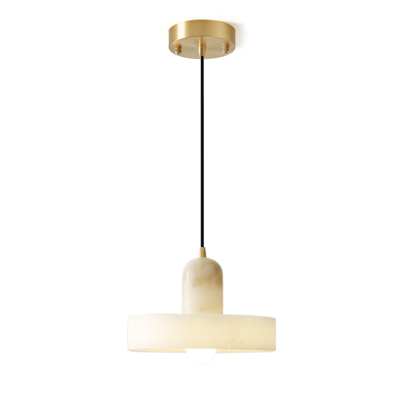 Disc Orb Alabaster Pendant Lamp - Lumpaz