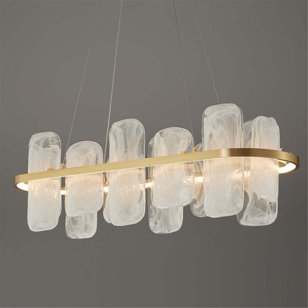 Mille Long Glass Chandelier - Lumpaz
