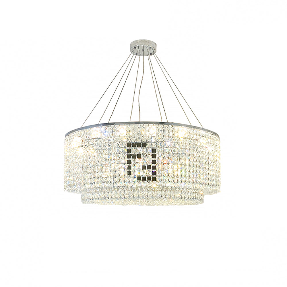 Liliana Round Crystal Chandelier - Lumpaz