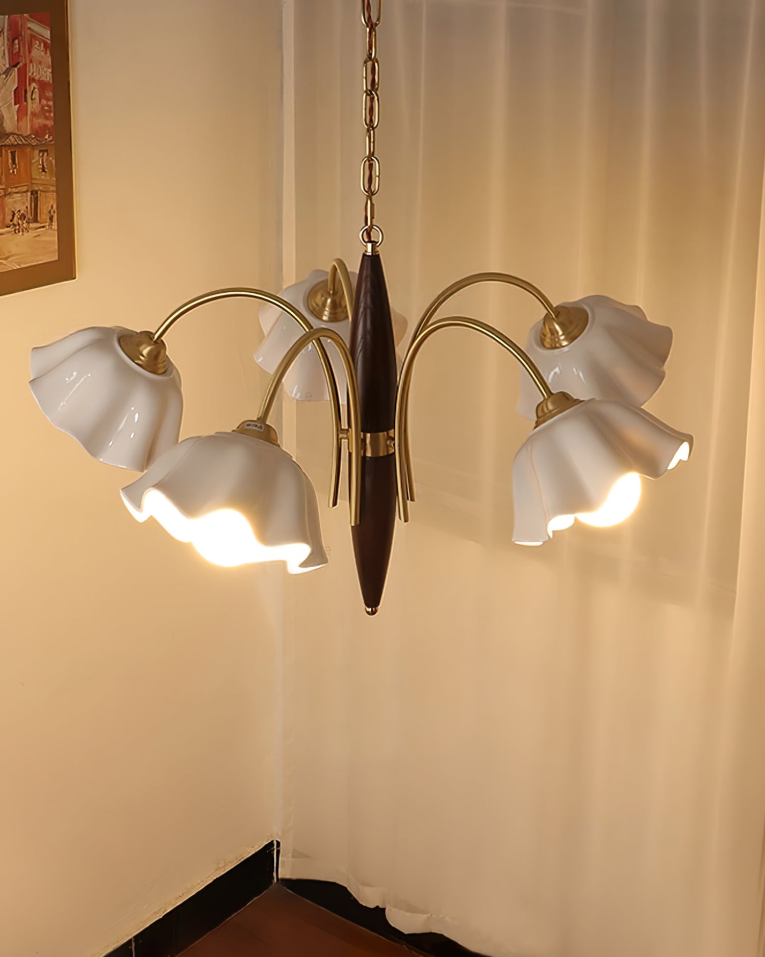 Olina Flower Ceramics Chandelier - Lumpaz