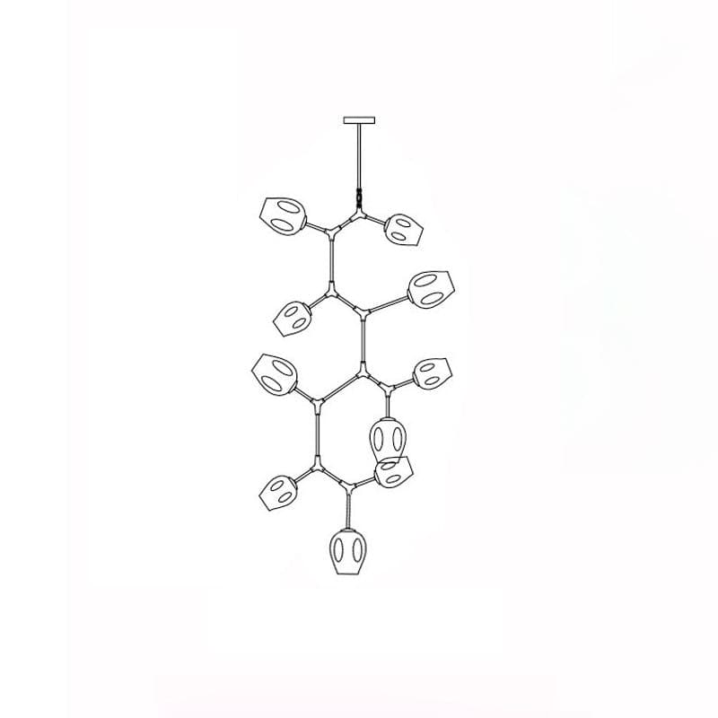 Perry Globe Vertical Chandelier - Lumpaz