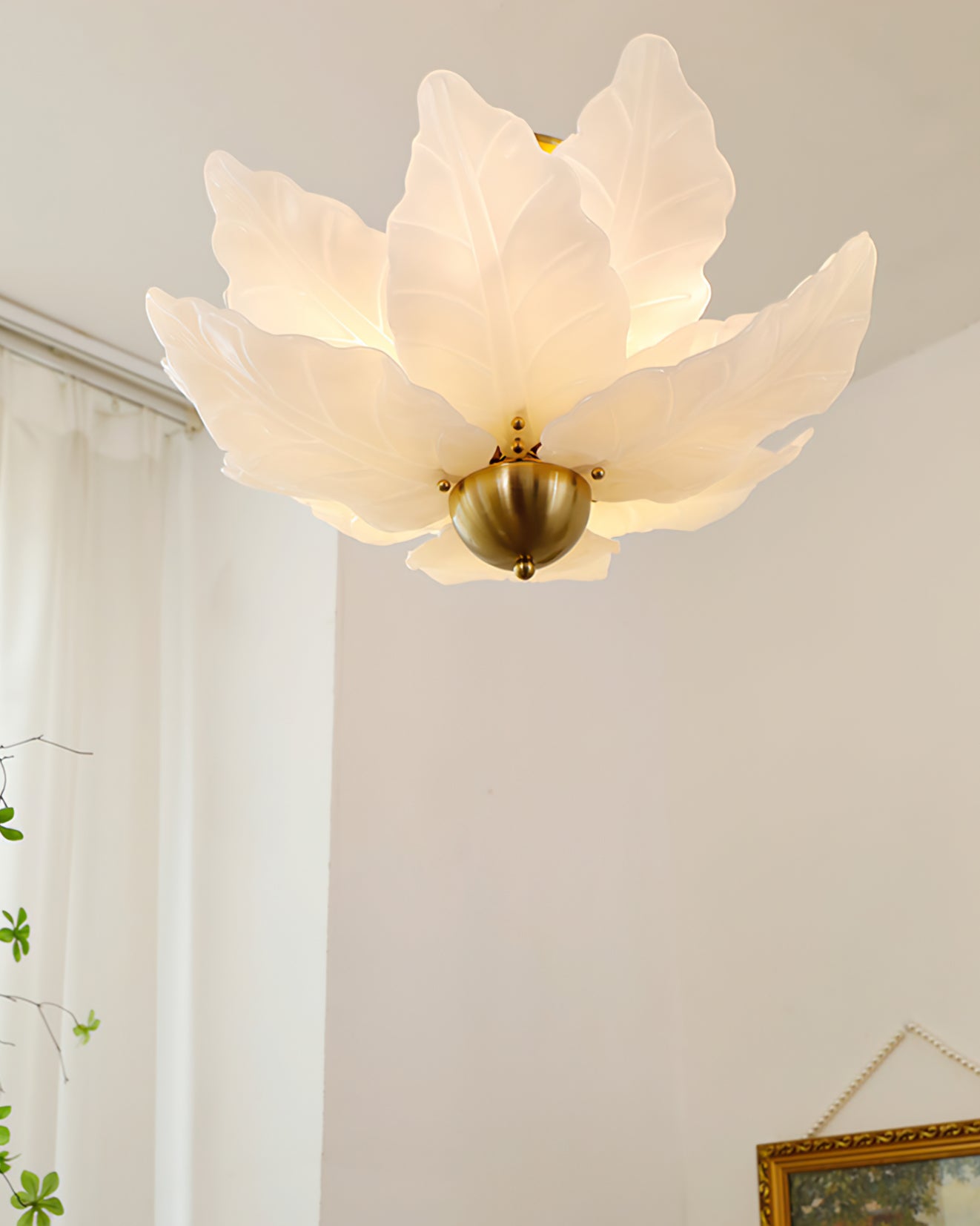 Leaf Glass Ceiling Lamp - Lumpaz