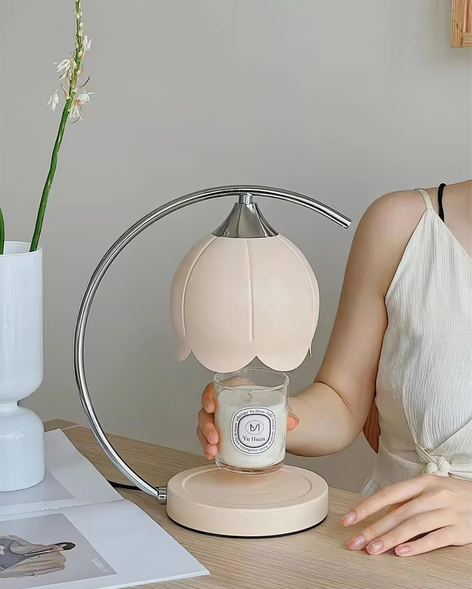 Floral Candle Table Lamp - Lumpaz