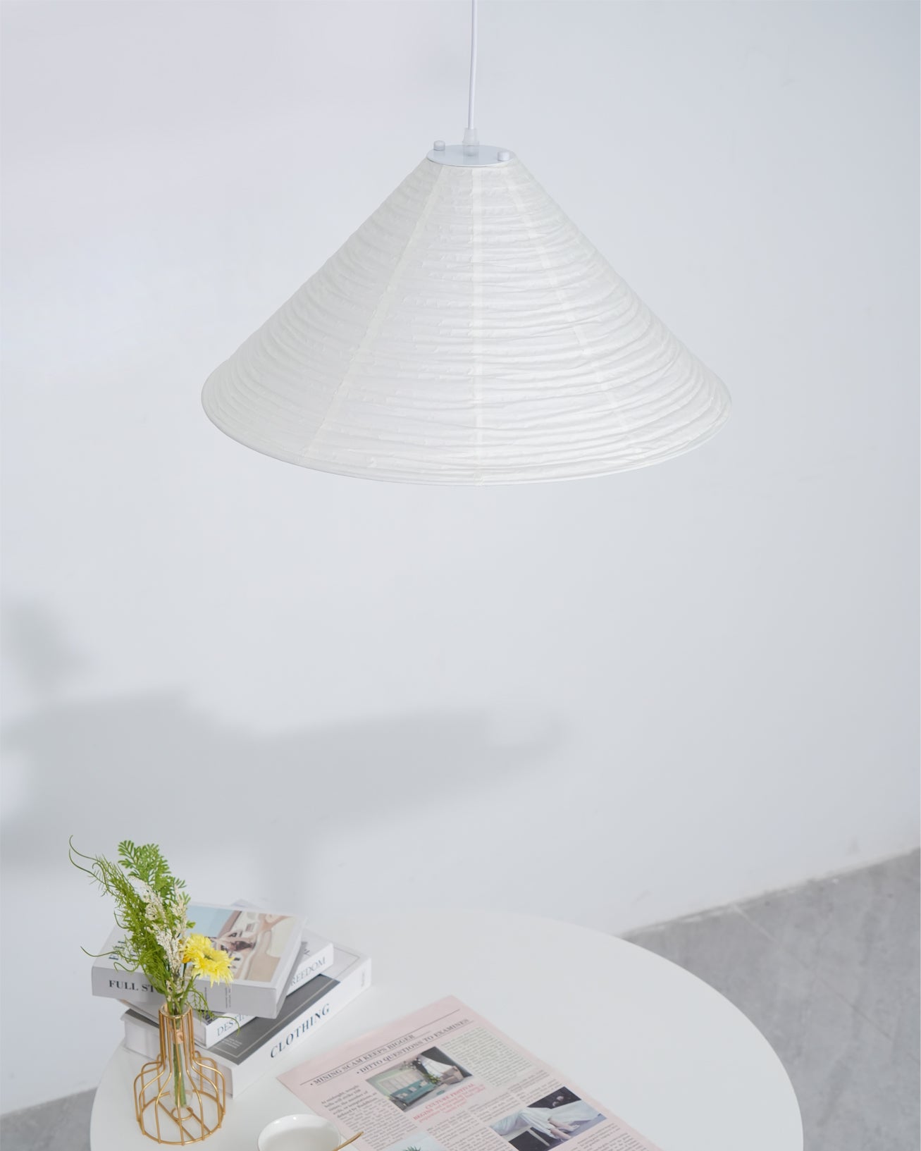 Cone Washi Pendant Light - Lumpaz