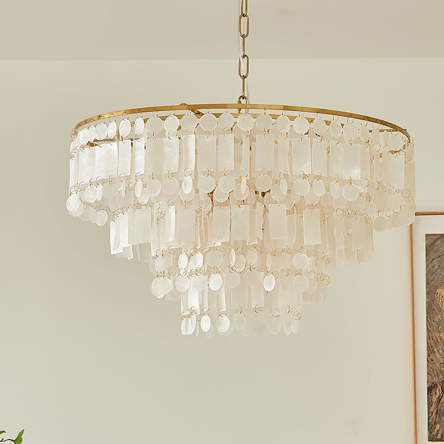 Capiz Shell Chandelier - Lumpaz