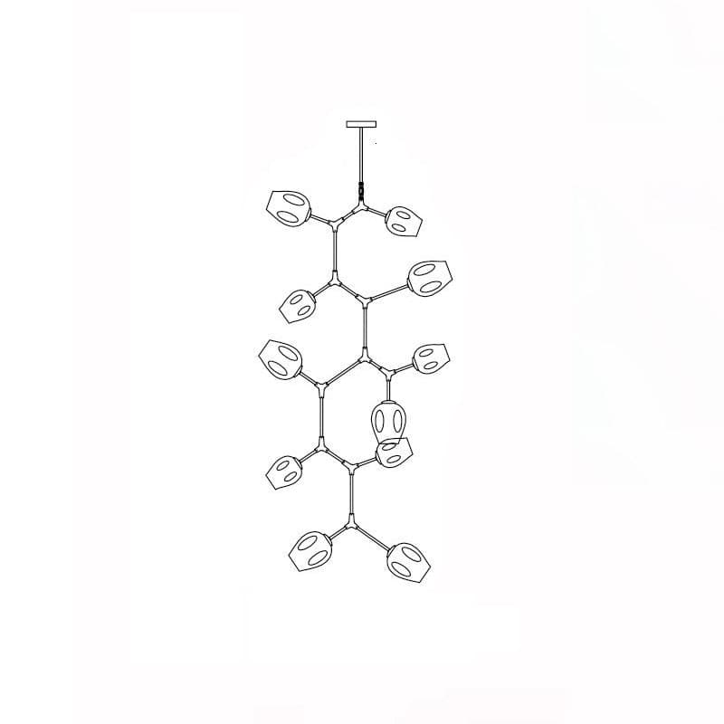 Perry Globe Vertical Chandelier - Lumpaz