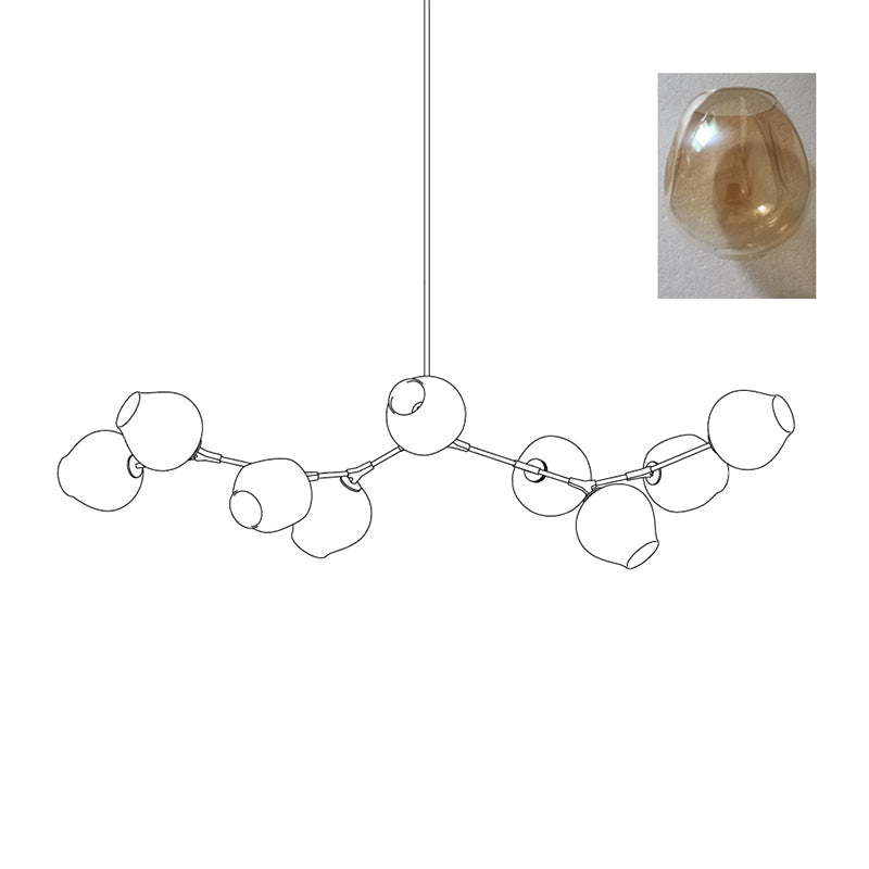 Perry Globe Horizontal Chandelier - Lumpaz