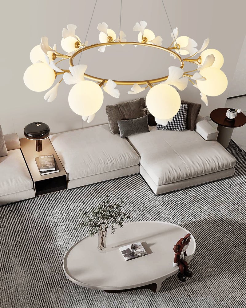 Allanie Gingko Round Chandelier - Lumpaz