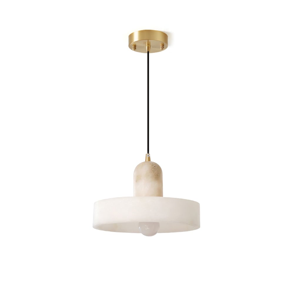 Disc Orb Alabaster Pendant Lamp - Lumpaz