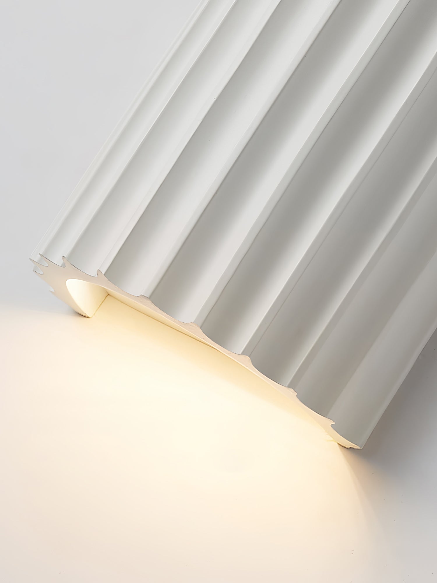 Fluted Resin Plug In Wall Lamp - Lumpaz