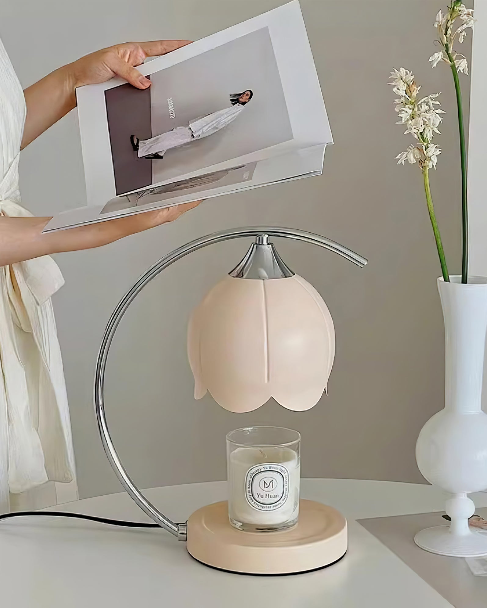 Floral Candle Table Lamp - Lumpaz