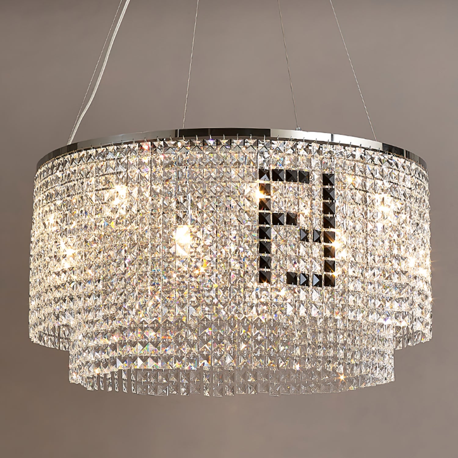 Liliana Round Crystal Chandelier - Lumpaz