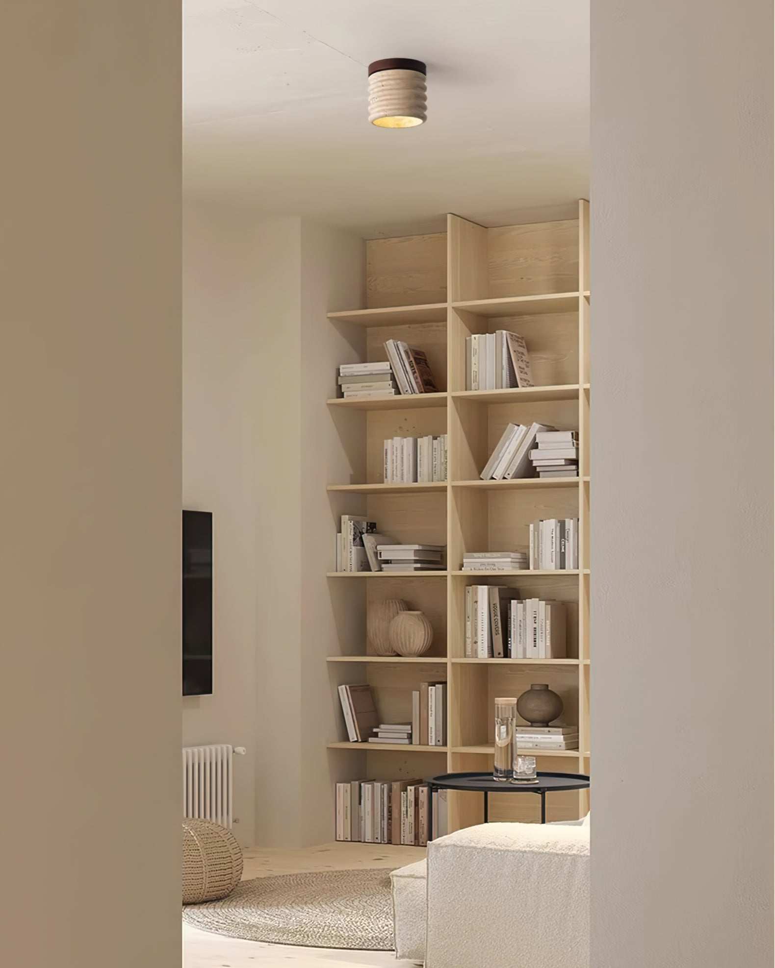 Vaarnii Travertine Ceiling Lamp - Lumpaz