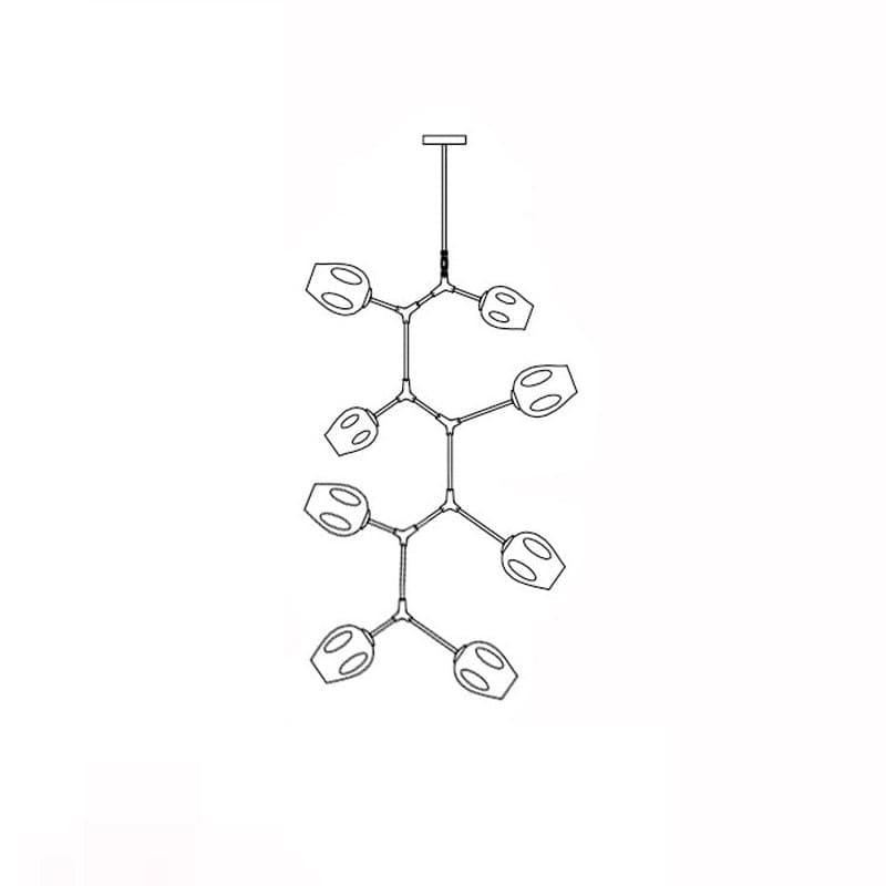 Perry Globe Vertical Chandelier - Lumpaz