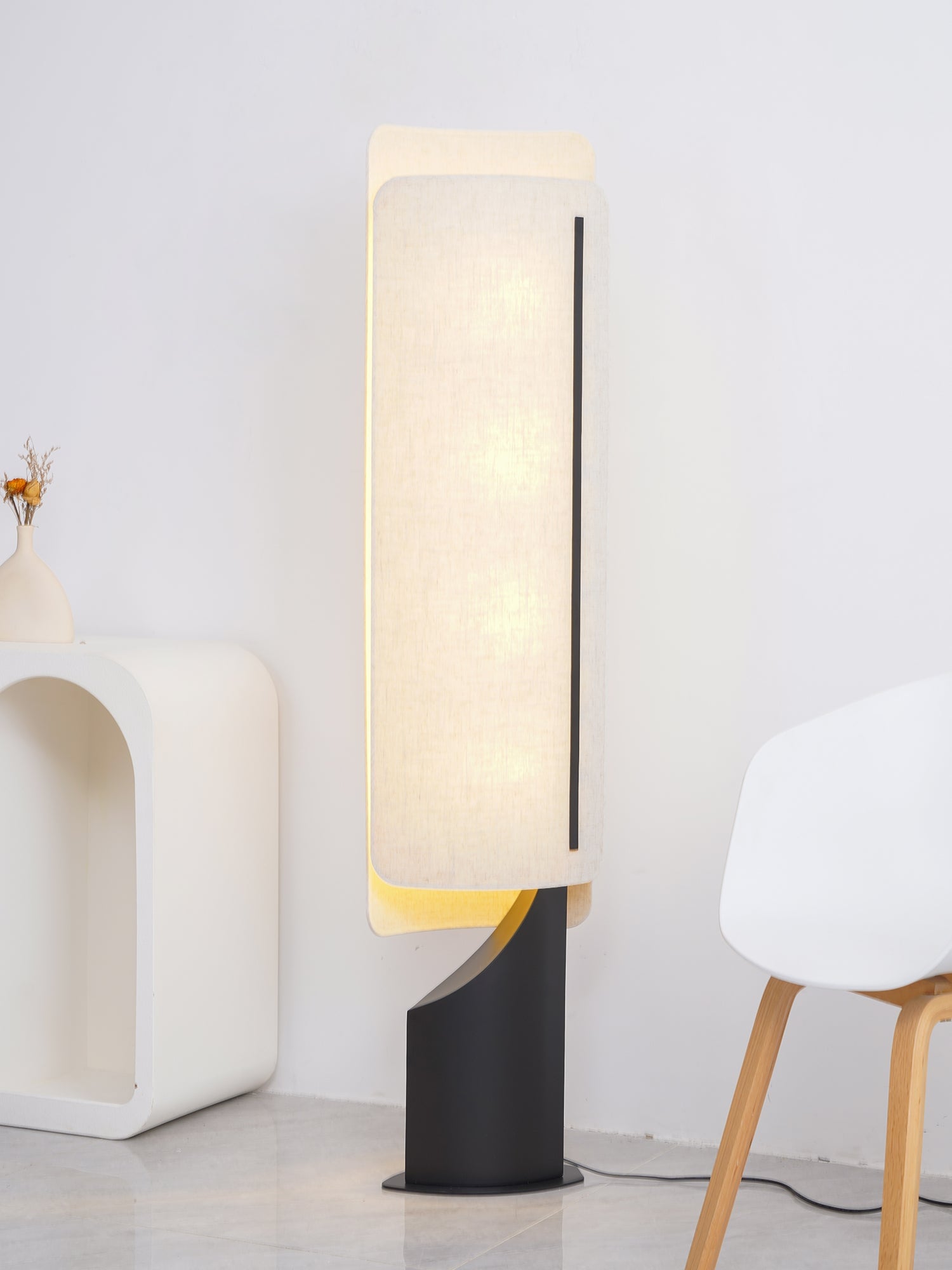 Barrier Linen Floor Lamp - Lumpaz