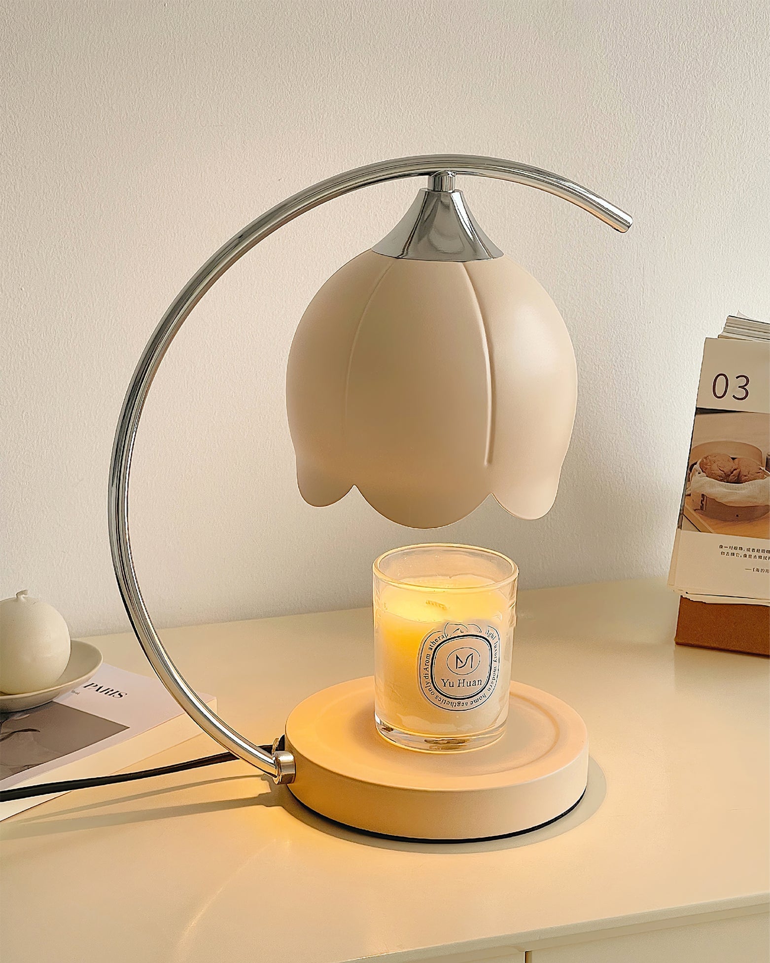 Floral Candle Table Lamp - Lumpaz