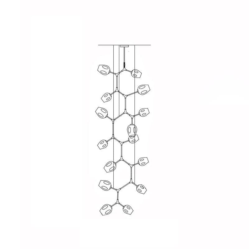 Perry Globe Vertical Chandelier - Lumpaz