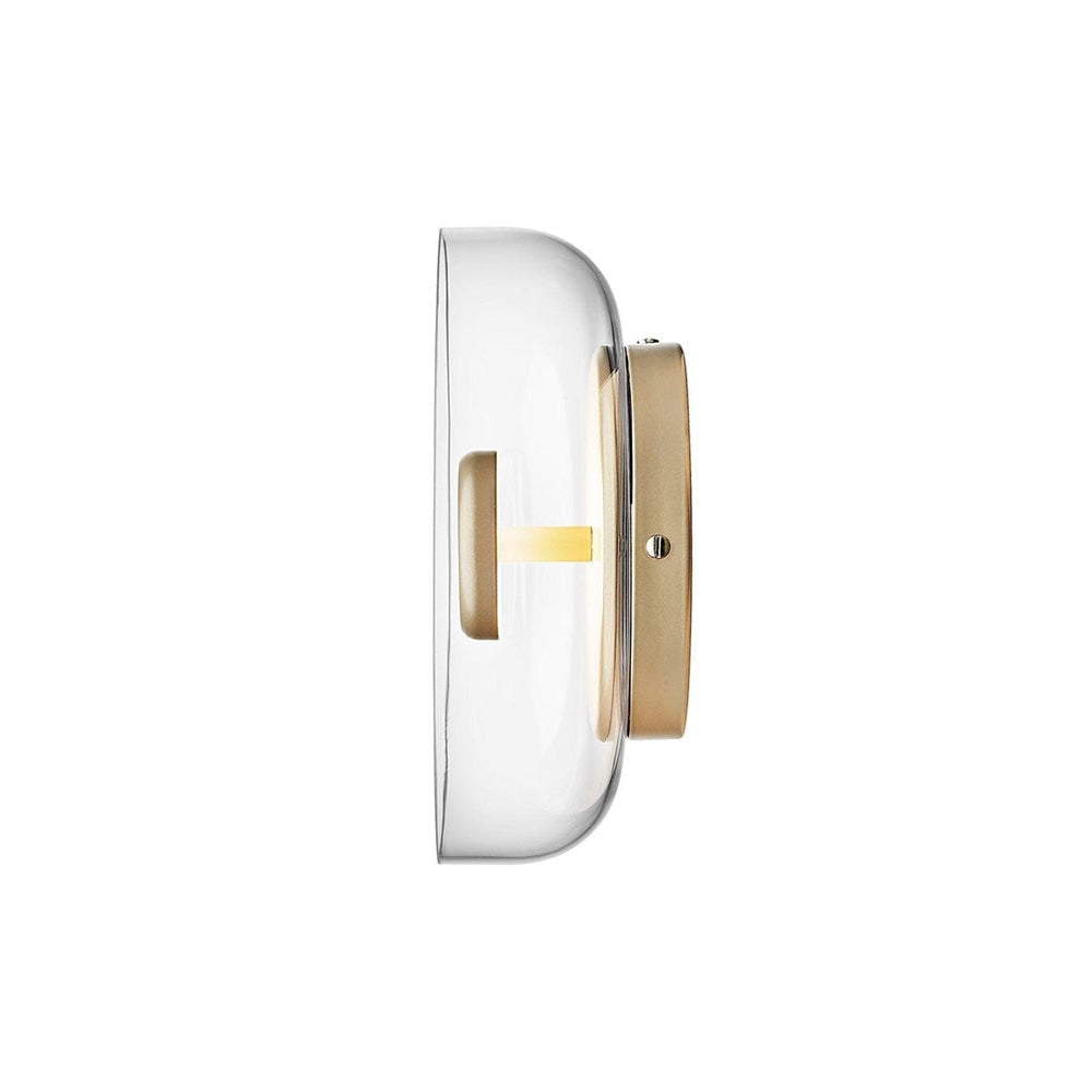 Modern Clear Round LED Glass Wall Sconce - Lumpaz